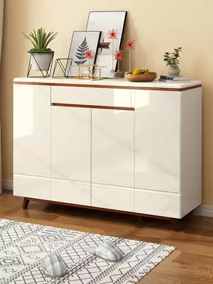 Shoe cabinet Simple modern foyer cabinet Nordic living room storage cabinet door shoe cabinet painted white multi-layer large-capacity shoe cabinet