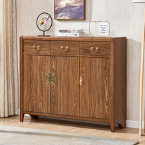 Shoe Cabinet Solid Wood Frame Home Doorway Xuan Guan Cabinet Large Capacity Door Hall Cabinet American Storage Cabinet Entrance Door Shoe Cabinet