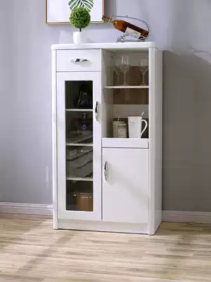 Dining Cabinet white paint living room cabinet storage cabinet simple modern glass door wine cabinet large capacity high tea cabinet