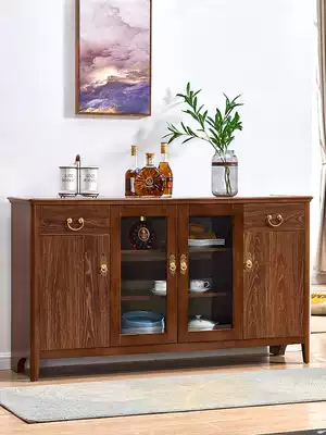 Chinese dining cabinet Modern simple solid wood dining room tea cabinet Microwave oven cupboard wine cabinet Kitchen cabinet storage cabinet
