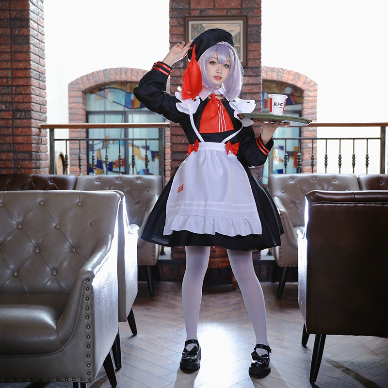 Noelle KFC liên kết cos quần áo trọn bộ Genshin Impact trò chơi cosplay bộ đồ nữ bao gồm tóc giả