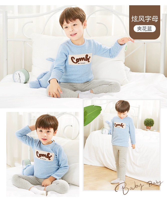 Quần áo mùa thu và mùa đông Laila nam và nữ bộ đồ lót nhiệt cho bé cộng với nhung dày cho trẻ em quần áo mùa thu 1-17 tuổi đồ bộ cho bé trai