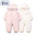 衣 Mùa đông 2018 cho bé những bộ đồ ấm áp cho bé trai và bé gái dày quần áo cho bé 0-1 tuổi jumpsuit trẻ em thu đông Áo liền quần