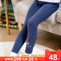 Yilala early spring girls thickened leggings Fire velvet warm pants Childrens casual pants 1-11 years old