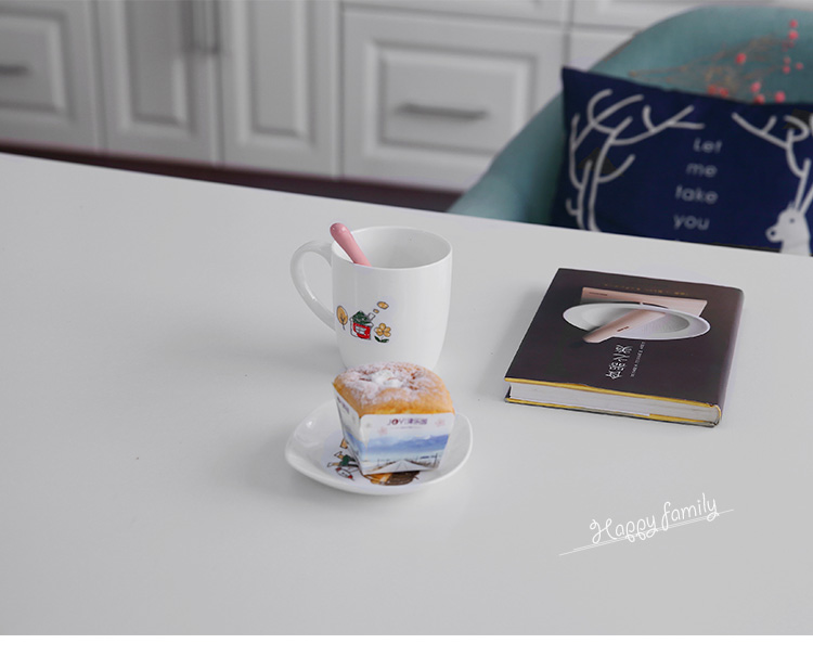 A happy and lovely cartoon creative cup milk cup cup keller parent - child family suits for ceramic cup