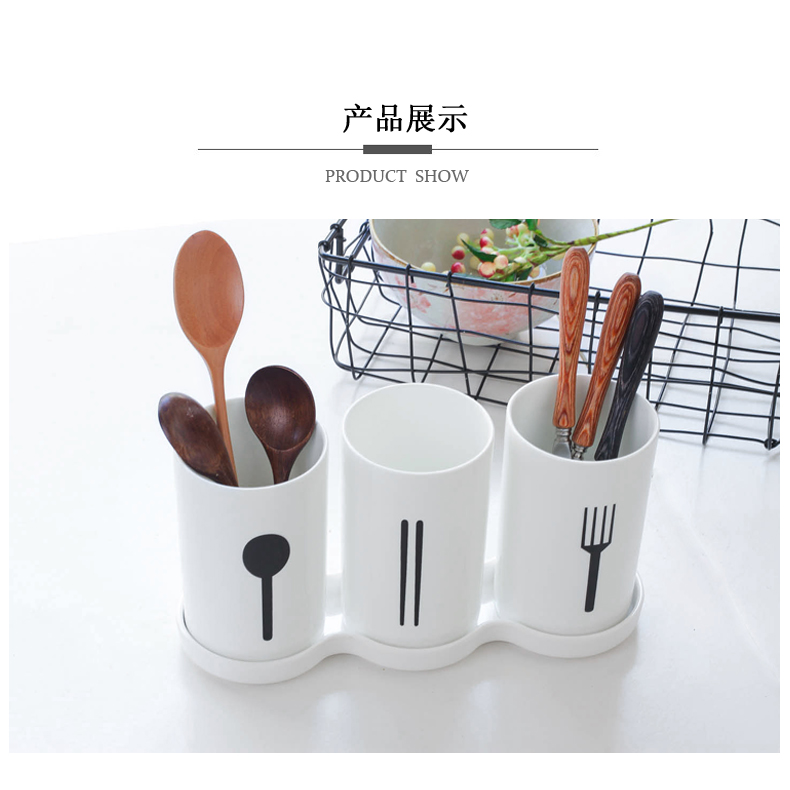 The Original multifunctional Japanese ceramic tube chopsticks chopsticks cage binocular drop a knife and fork the receive a case of chopsticks barrels