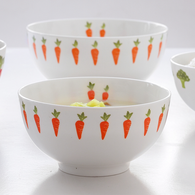 The Vegetables series tangshan ipads porcelain tableware eat a bowl of porridge household rice bowls bowl of soup bowl with rainbow such use ceramic salad bowl