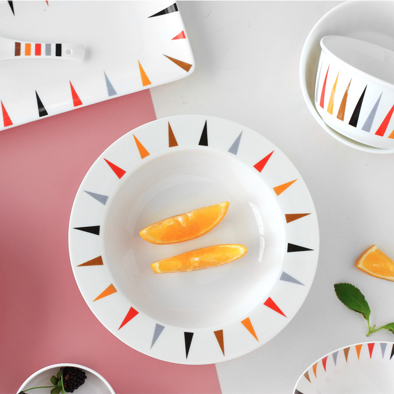 Zebra ceramic tableware series of household use plates spoon 0 sheet is tasted suit the optional creative combination rice bowls