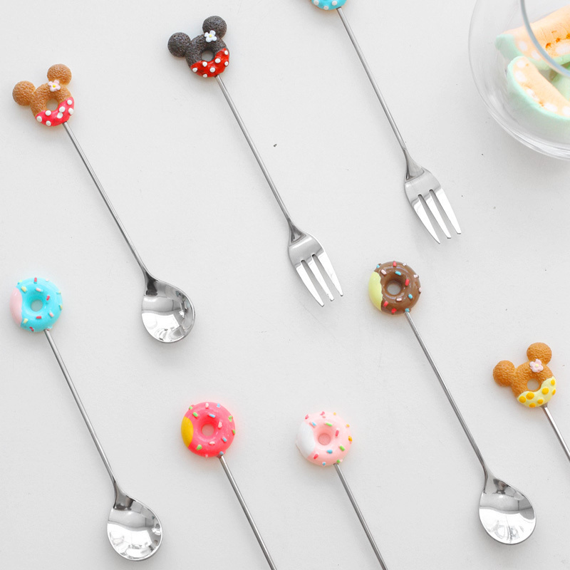 Stainless steel, so the north house industry small spoon, creative, lovely mini fruit fork