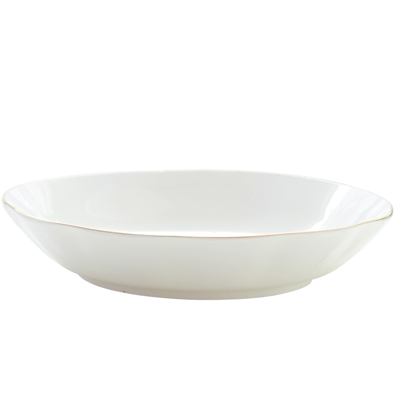 Pure white ceramic tableware series rice bowls gold petals rainbow such as bowl dish dish deep dish