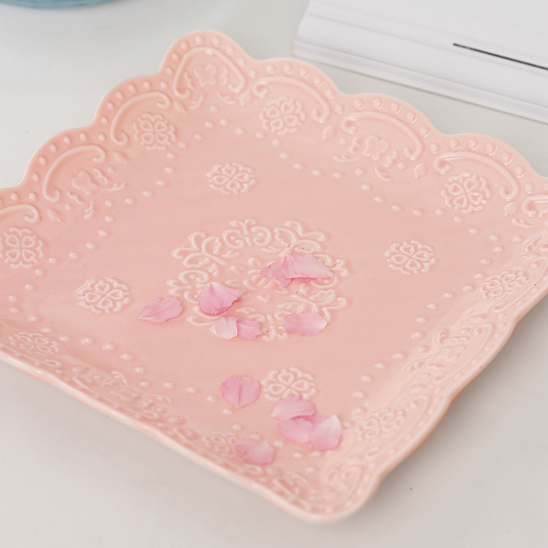 North European relief office of industry of household food plate steak plate ceramic fruit bowl dish flat cake dessert plates