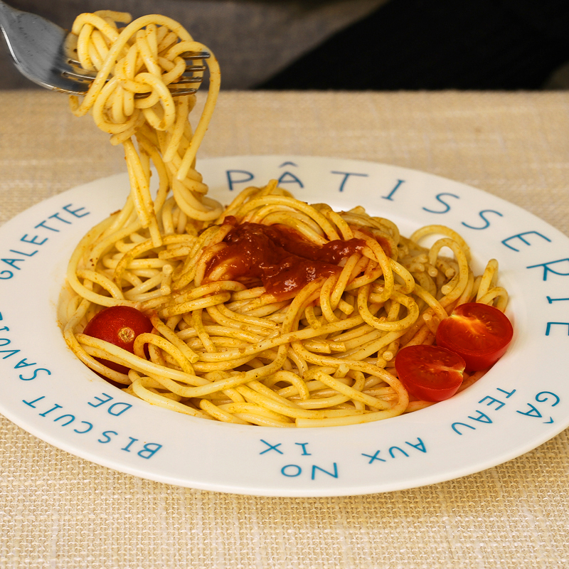 French ideas contracted ipads porcelain tableware straw plate of pasta spaghetti dish 9 - inch western - style food plate ceramic deep plate