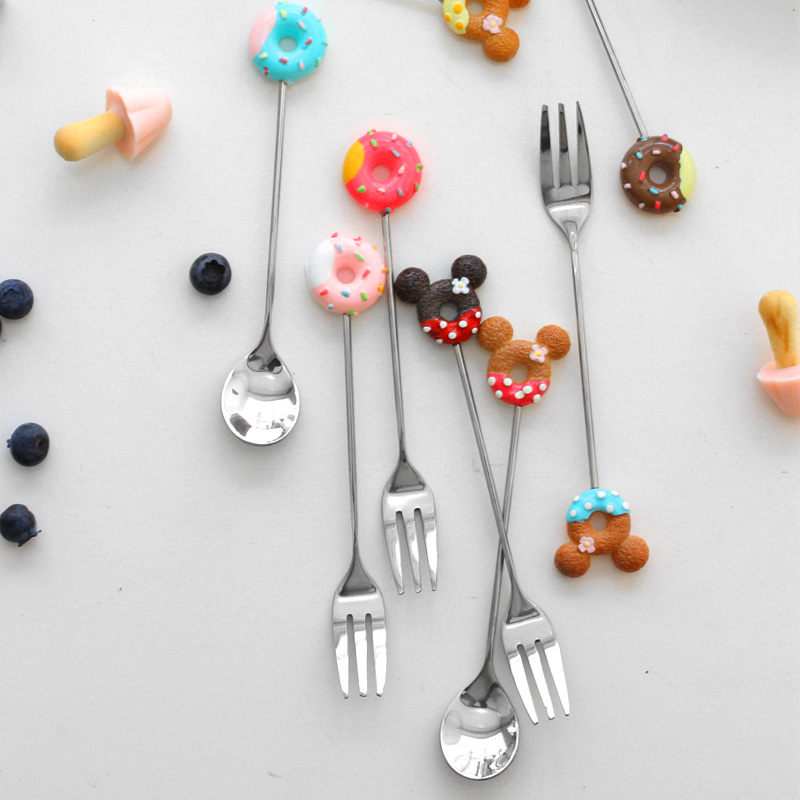 Stainless steel, so the north house industry small spoon, creative, lovely mini fruit fork