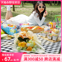 Blue Language Outdoor Picnic Cushion Anti-Damp Cushion Thickened Folding Portable Camping Picnic Mat