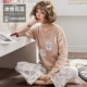 Nam cực nữ pyjama phụ nữ dịch vụ tại nhà mùa hè phù hợp với cặp vợ chồng mỏng giản dị dài tay cotton mùa xuân và mùa thu nam - Cặp đôi