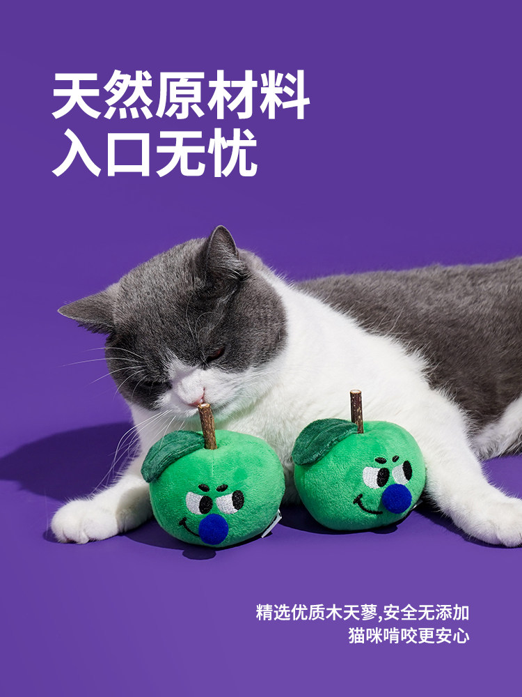 Игрушка для кошек zeze猫玩具木天蓼棒猫咪自嗨解闷含猫薄荷逗猫棒海鲜水果组合套装