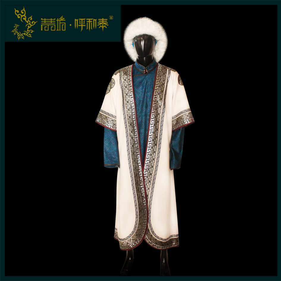 (Qingqingfang, Hetai)Custom Mongolian dress Mongolian robe men's Khan suit original design