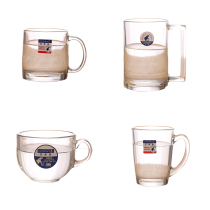 Le Meiya bow and arrow Tempered glass handle cup Heat-resistant glass Tea cup Juice cup Instant noodles with handle handle