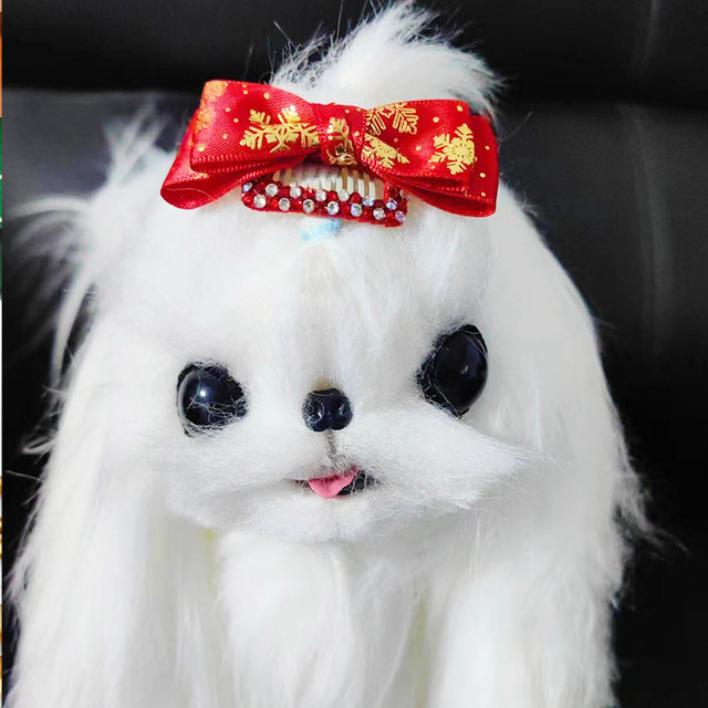 Pet Christmas Swarovski bb clip dog hair clip headdress Yorkshire Maltese Bichon Teddy break hair clip new