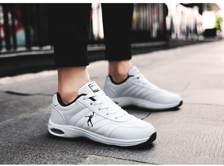 Jordan Granny mùa xuân và mùa hè của nam giới giày không trượt da của nam giới thể thao chạy casual trắng giày du lịch không thấm nước 361 giày sport