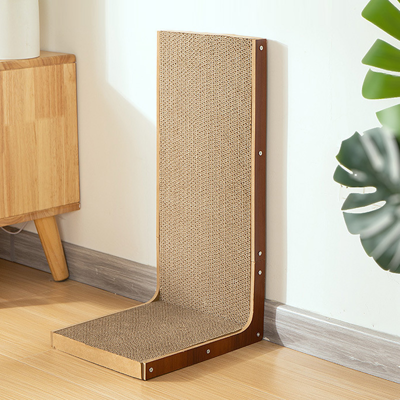 Cat scratching board vertical L-shaped climbing board wear-resistant non-dropping extra-large claws special artifact column against the wall sofa