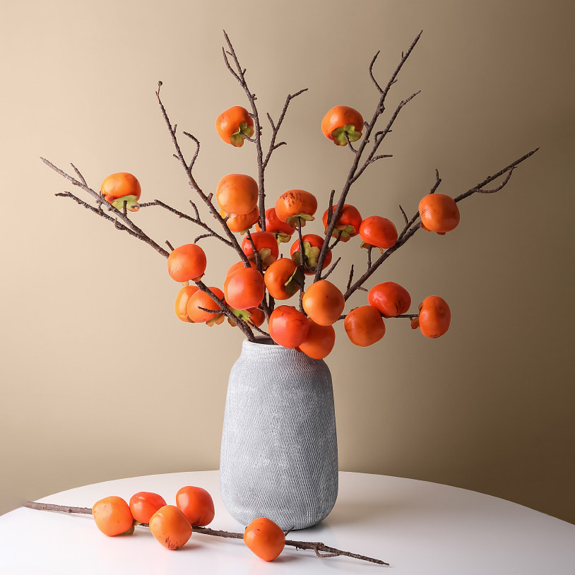 Status Life Simulation Perimmon Fittings Joe Mobile Gift Living Room Decoration Prototype Household Table Place Simulated Fruit