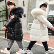 Brand childrens Down Jacket Boy long Korean version of childrens clothing boy middle and Big Boy thick white duck down disposable coat