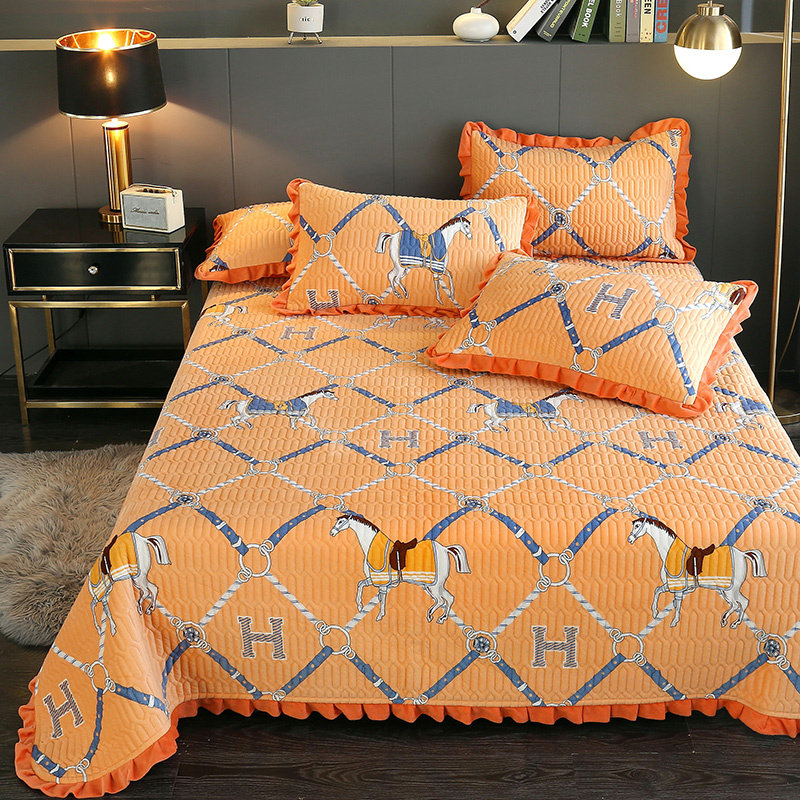 Blanket bed cover blanket flannel crystal velvet coral velvet blanket winter thick spring and autumn bed single raschel