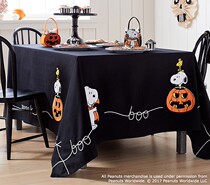 American Halloween Pumpkin Table Cloth Holiday Party Dinner Table Decoration Buggy Stick Cloth Embroidered Pure Cotton 