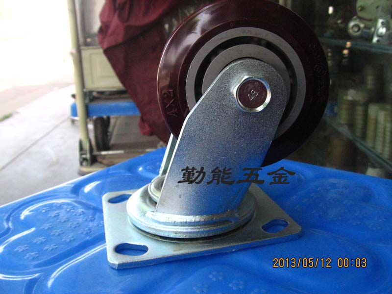 Shenfeng Caster 4 inches heavy duty steering casters 4*2 industrial push wheels flat car wheels 4 inches PU universal wheels