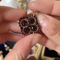 4 30 9k gold garnet antique earrings