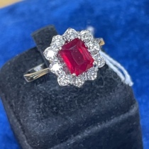 5 14 diamond ruby ​​ring