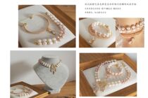 Magic Ragdoll new French light luxury Baroque gradient Pearl flashing cat double-layer bracelet necklace