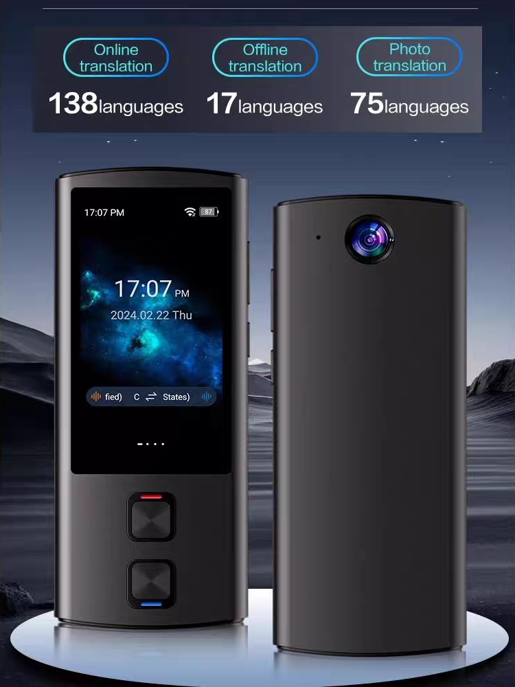 Instant translator, multilingual simultaneous interpreter, photo recording