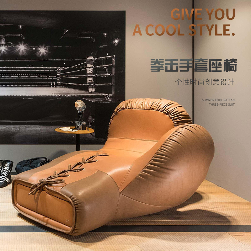 Italian Minimalist Designer Creative Irregular-Shaped Single Boxing Glove-Shaped Sofa Set for Model Rooms and Hotel Furniture Italian Minimalist Designer Creative Irregular-Shaped Single Boxing Glove-Shaped Sofa Set for Model Rooms and Hotel Furniture