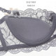 New lace half cup bra European and American transparent sexy push up small bra women's red underwear set thin section