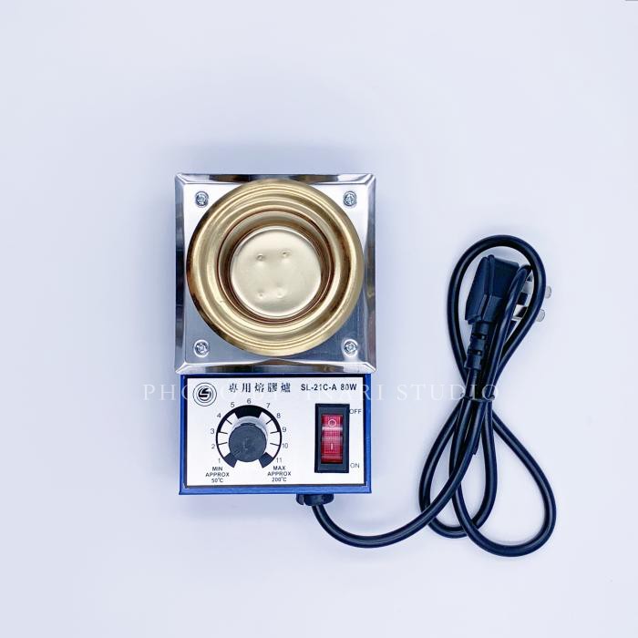 Inari Inari electric heating wax melting pot small mini stainless steel titanium plating wax melting furnace batik tool DIY