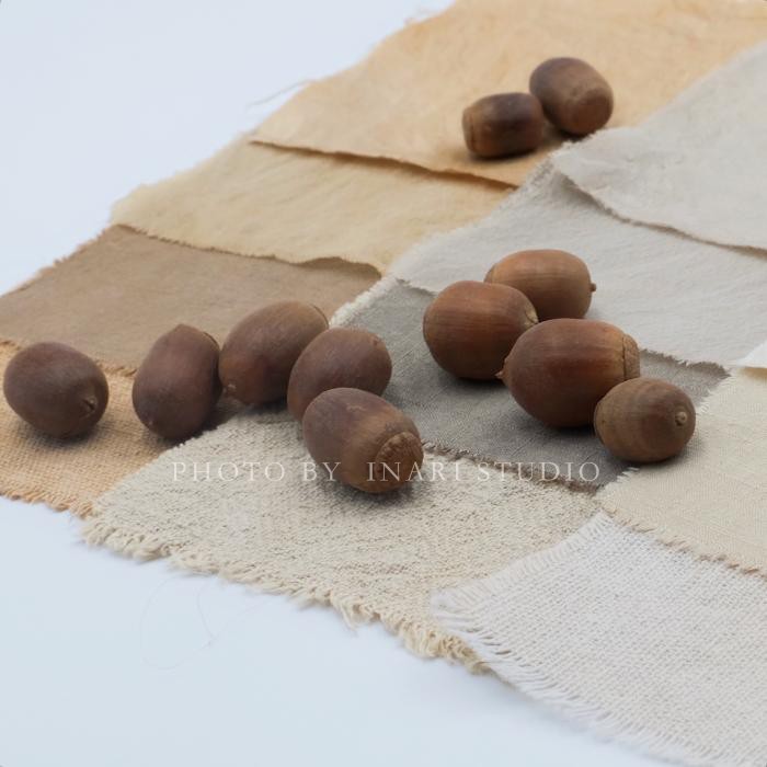 Inari Oak Bowl Acorn Soap Bucket Gray Natural Vegetable Dyes Plant Dyeing Material Tie Dye DI - Taobao