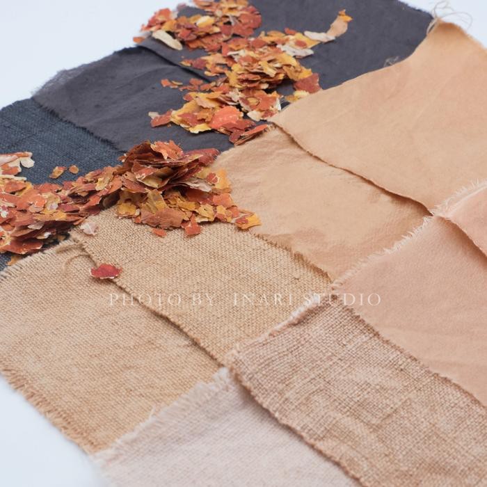 Inari peanut clothes Peanut skin Orange natural grass plant dye manually dyed DIY