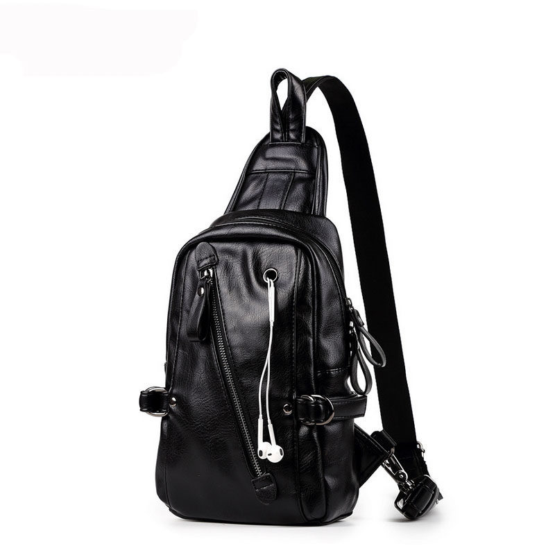 Owl King New Tide Male Skew Satchel Fashion Small Satchel Youth Men's Chest Bag Single Shoulder Bag Skewed Shoulder Bag