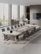 Muebles ligeros de lujo, mesa de conferencias y silla, combinación simple, moderna, placa grande, negociación, mesa larga de entrenamiento de oficina, gama alta