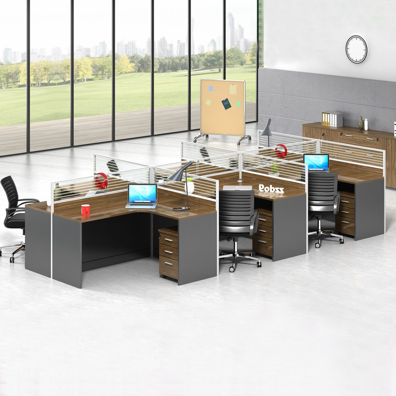 Staff office desk and chair combination simple modern screen partition card seat room 4 people 6 furniture computer desk