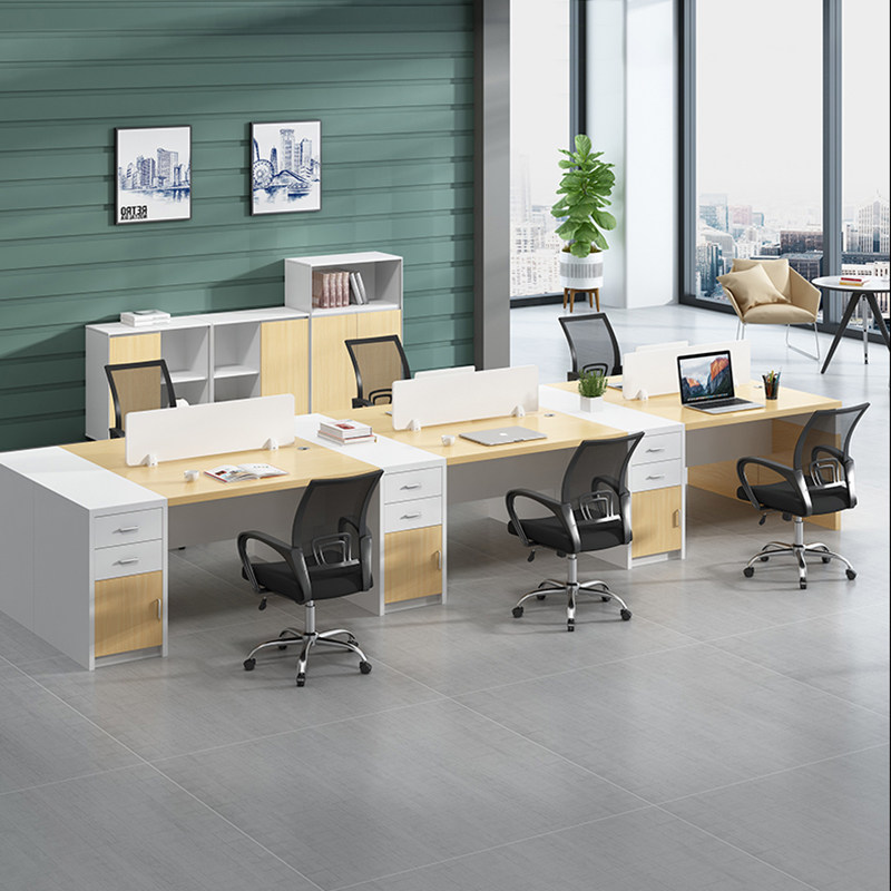 Staff office desk chair screen staff four-person deck simple modern 2 4 6-person financial single combination