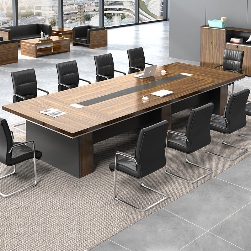 Office furniture rectangular large conference table long table simple modern conference room negotiation table office desk and chair combination