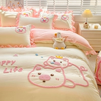 Симпатичная свинья - милый желтый порошок [голый спальный уровень обновленная супер мягкая ткань]