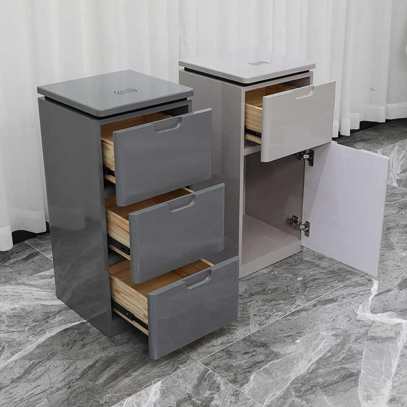 Li Kun shop tool cabinet solid wood hairdressing tool cabinet hair salon special locker three-layer drawer tool table