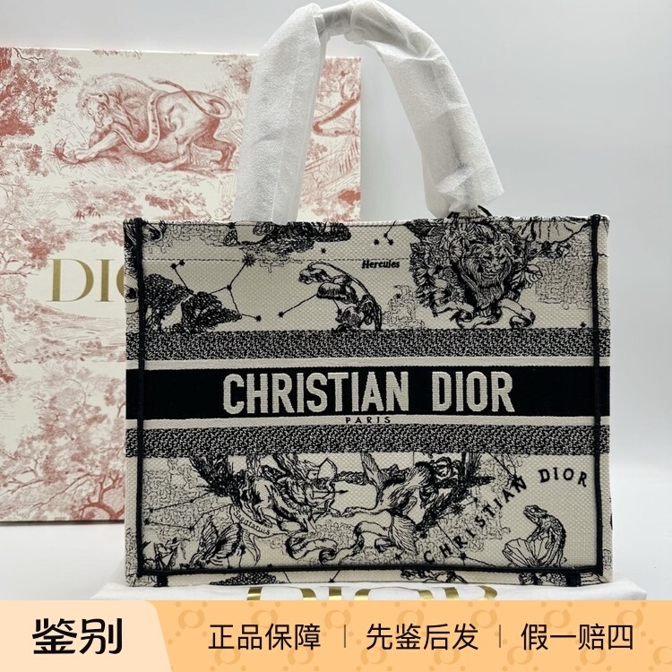 Dior Booktote Dior Zodiac Constellation Pattern Embroidered Tote Bag Shoulder Handbag Dior Booktote Dior Zodiac Constellation Pattern Embroidered Tote Bag Shoulder Handbag