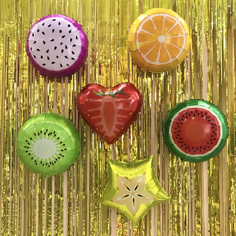 18 inches fruit, watermelon, strawberry, aluminum balloon for children, creative birthday decorations for adults