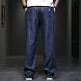 Летние тонкие штаны, элитные прямые свободные джинсы, большой размер, свободный крой