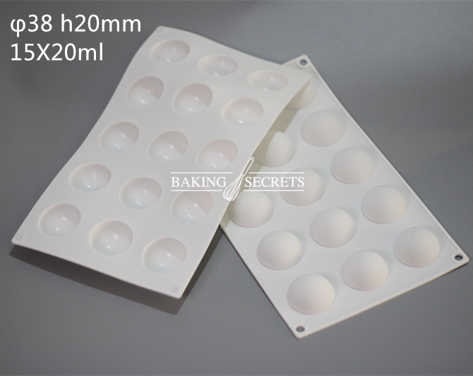 Phiên bản nâng cấp Làm dày 15 thậm chí 3,7cm khuôn bán cầu silicon bán nguyệt nhồi nhồi khuôn mousse silicone - Tự làm khuôn nướng khuôn bánh kẹp